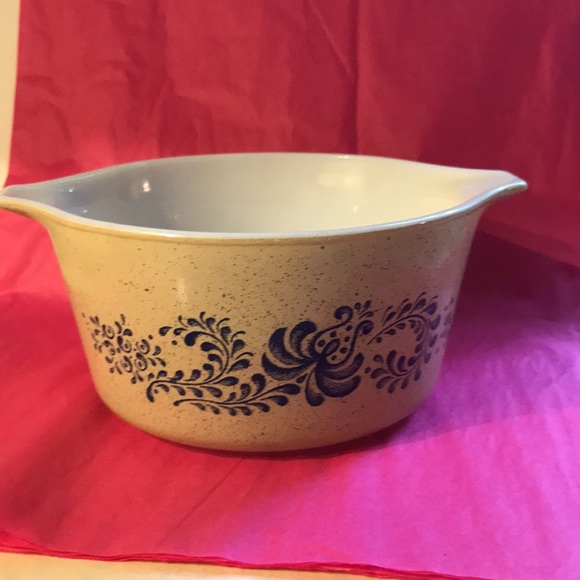 Pyrex 473B Blue Homestead casserole - Picture 2 of 8